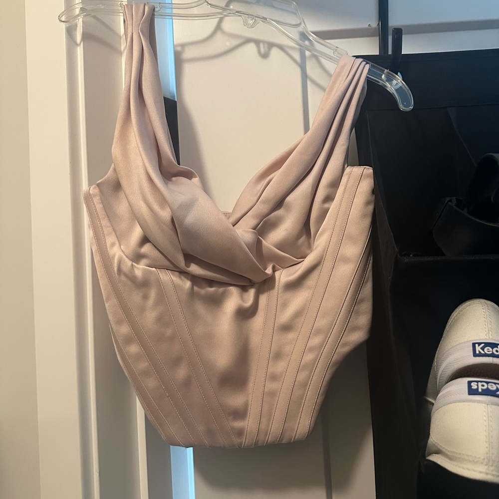 House of CB Blush Pink Draped Corset Top - Picture 2 of 3